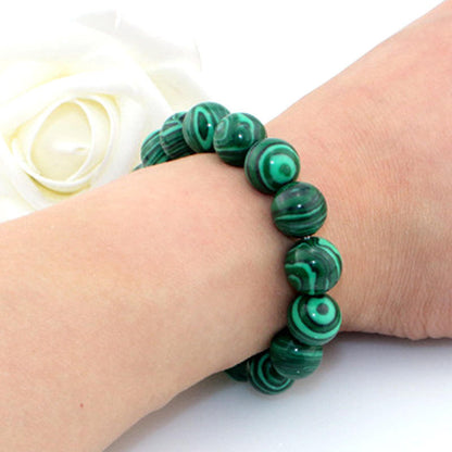 Bracelet Malachite Verte — Équilibre Émotionnel & Protection du Cœur
