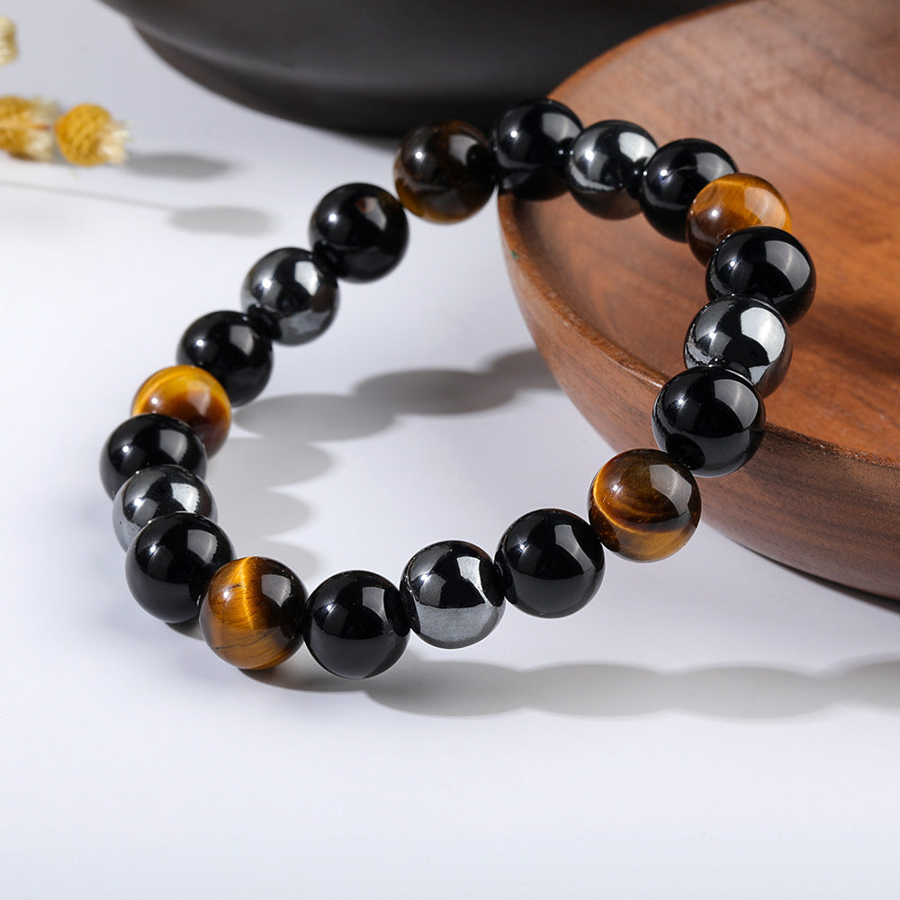 Bracelet Triple Protection Énergétique — Force, Ancrage & Clarté