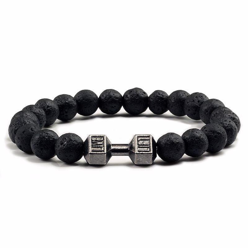Bracelet Pierre de Lave Noire — Force & Énergie Volcanique