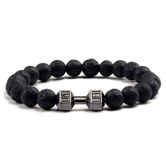 Bracelet Pierre de Lave Noire — Force & Énergie Volcanique
