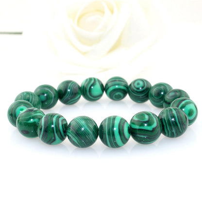 Bracelet Malachite Verte — Équilibre Émotionnel & Protection du Cœur
